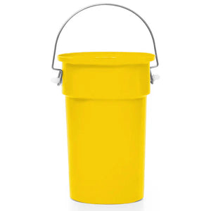 22.5 litre food approved MDPE round storage bin with drop-down stainless steel handle