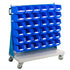 Mobile Small Parts Trolley with Bins | Louvred Panel Storage on Wheels