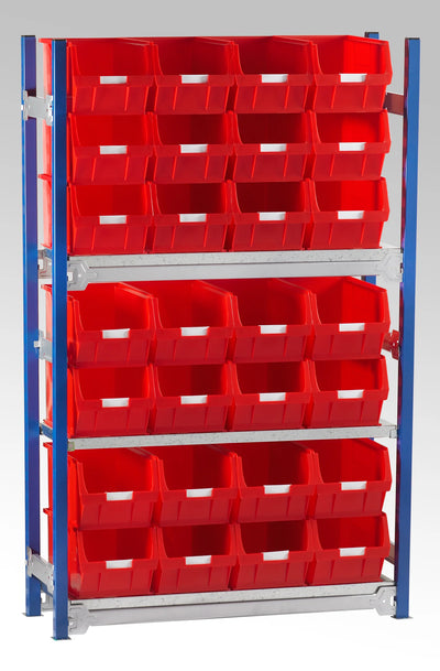 Single Starter Bay Shelving with Bin Kits | Freestanding Small Parts Storage
