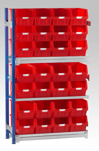 Single Extension Bay Shelving with Bin Kits | Add-On Small Parts Storage Unit
