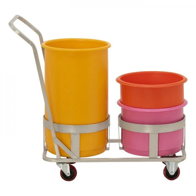 Stainless Steel Dolly with Handle – For 18L, 30L, 45L & 73L Stacking Bins – Food Approved