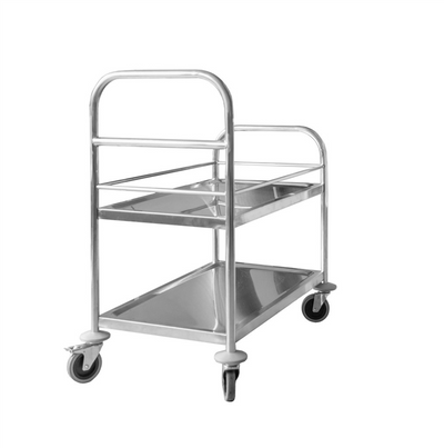 Stainless Steel Trolley – 2 Shelves – C2 – 805 × 460 × 890 mm