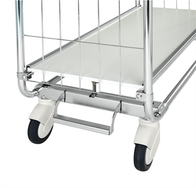 Series 8000 Shelving Trolley – Electrogalvanised Flex Cart with Central Lock – 250 kg Capacity (1195 × 470 × 1120 mm)