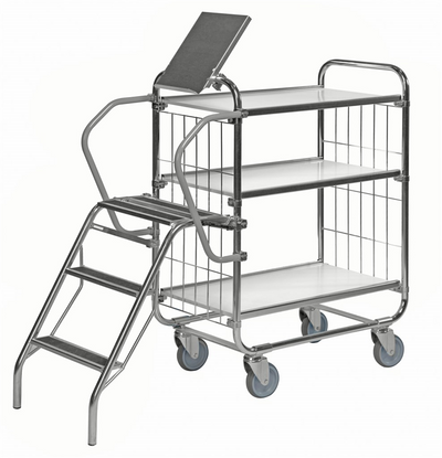 Series 8000 Shelving Trolley – Electrogalvanised – 250 kg Capacity (1395 × 470 × 1120 mm)