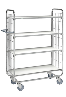 Series 8000 Shelving Trolley – Electrogalvanised – 250 kg Capacity (1395 × 470 × 1590 mm)