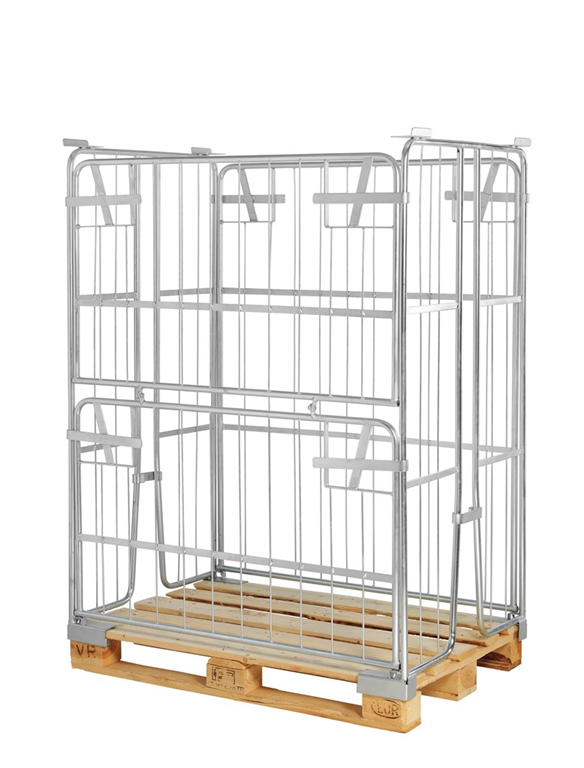 Electrogalvanized Pallet Container – Foldable Side – For EUR Pallet 12 ...