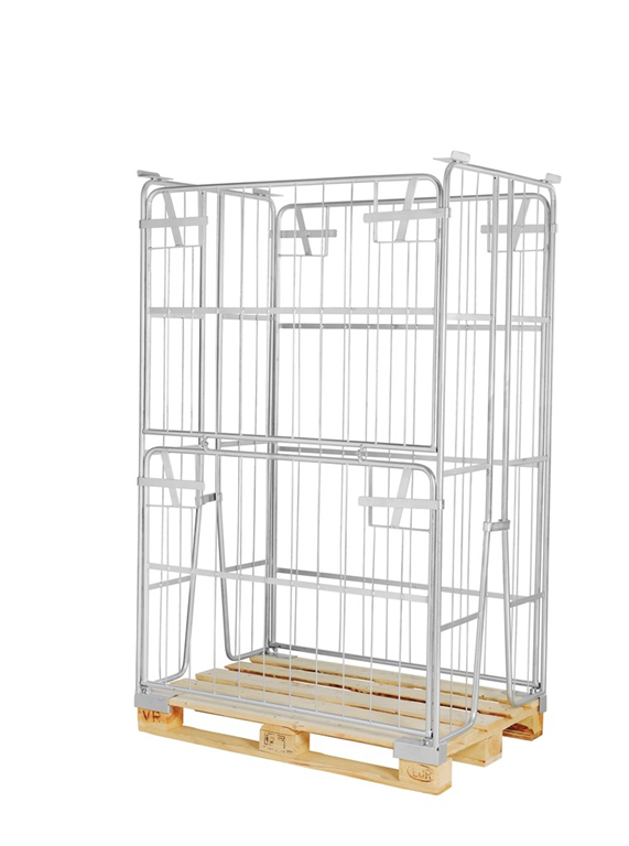 Electrogalvanized Pallet Container – Foldable Side – For EUR Pallet 12 ...