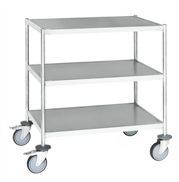 Stainless Steel Trolley – Fully Welded – 3 Levels – C3 – 650 × 440 × 900 mm