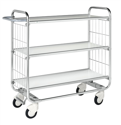 Series 8000 Shelving Trolley – Electrogalvanised Flex Cart with Central Lock – 250 kg Capacity (1195 × 470 × 1120 mm)