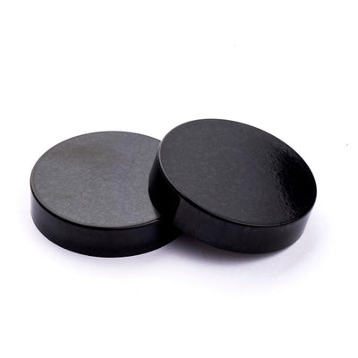 60ml Clear Glass Round Ointment Pot Empty Jar with 51mm Black Screw Cap - Pack of 72