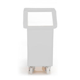 65 Litre Ingredients Trolley with Opaque Flap Lid, Food Approved MDPE Mobile Storage Bin