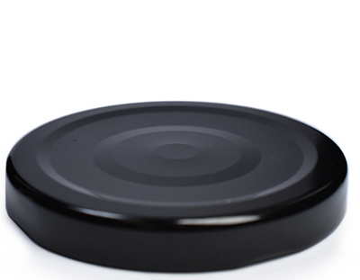 48MM Twist-Off Black Button Caps