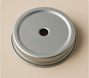 70mm Zilveren 1-Gat Deksel voor Mason Mug