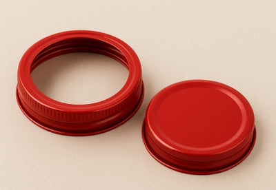 70mm Red 2-Piece Mason Cap & Sealing Component