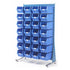 Free-Standing Louvred Panels with Bins | Single Sided Mild Steel Storage Unit