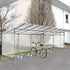Aluminium Bike Shelter – 5 Cycle Capacity Polycarbonate Bicycle Shelter (2580 x 1977 x 2150mm)