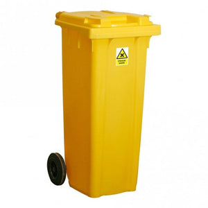 Clinical Waste Bin - Two-Wheeled Mobile Wheelie Bin, 120, 240 & 360 Litre