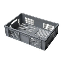 Euro Plastic Stacking Tray – 600x400x170mm – 30 Litres – Perforated