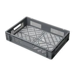 Euro Plastic Stacking Tray – 600x400x120mm – 20L – Perforated