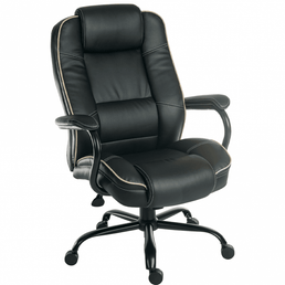 Heavy Duty Leather Executive Chair, 27 Stone - 170kg Capacity, 24-Hour Rated