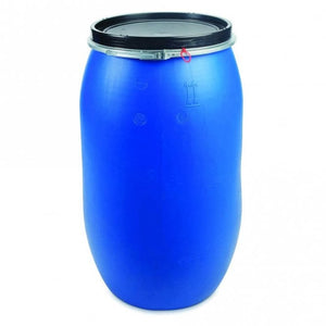 Open Top Plastic Food Grade Drum 220 Litre Blue with Lid & Steel Locking Ring