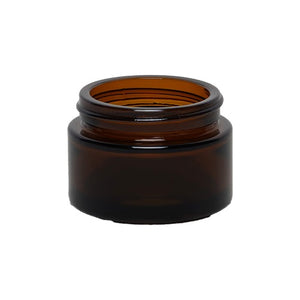 30ml amber squat glass jar for UV protective cosmetic and pharmaceutical storage