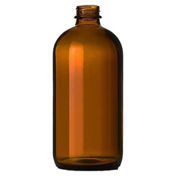 32oz (1 Litre) Amber Boston Round Glass Bottle – UV-Protective Bottle
