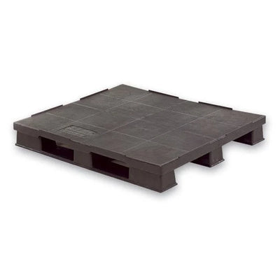 Plastic Pallet – 1200x1000x150mm – Closed Deck with Raised Edge – New