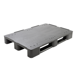 Versterkte Kunststof Pallet – 1200x800x145mm – Gesloten Dek – Verhoogde Rand – 1600kg Dynamische Last – 7000kg Statisch – 3 Skids