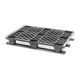 Plastic Pallet 1200x800x150mm – 3 Skids, PO Plastic, 9.5kg