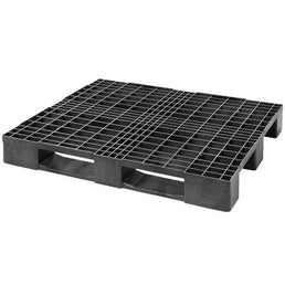 Heavy Plastic Pallet 1200x800x150mm – Open Deck, 3 Skids, PO Plastic