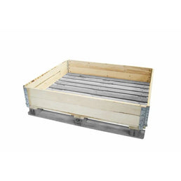 Houten Pallet Kraag – 1200x1000x200mm – Nieuw – 2 Plankdelen per Zijde – Vouwbaar met Gegalvaniseerde Scharnieren – Drogen in de Oven & Export Klaar