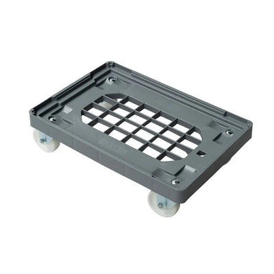Plastic Dolly – 600x400x180mm – Grey, Grid Base, Stackable, 160kg Capacity