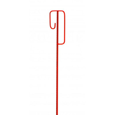 Pointed Steel Post for Barrier Tape 1200mm High Red - 14mm Diameter