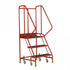 Premier Mobile Safety Steps with Ribbed Rubber Treads – 3 to 6 Step Warehouse Ladders