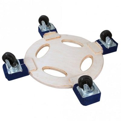 Round Wooden Stacking Dolly - 350kg Load Capacity