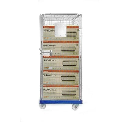 Anti-Theft Roll Container – 810x720x1800mm, Demountable with Plastic Base & Plug-In Gates