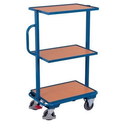 Shelved Trolley – 815x455x1185mm – 3 MDF Shelves, 200kg Capacity, Tubular Steel Frame