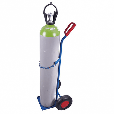 Single Cylinder Gas Empty Bottle Sack Truck Trolley 100kg for 210-250mm Cylinders