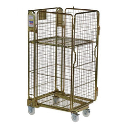 Vierzijdige rolcontainer met gaasvulling aan de zijkant