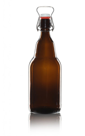 2 Liter Amber Flask Growler met Schommelstopper