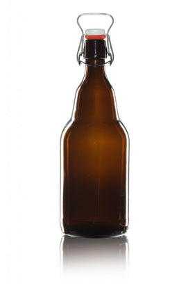 2 Liter Amber Flask Growler met Schommelstopper