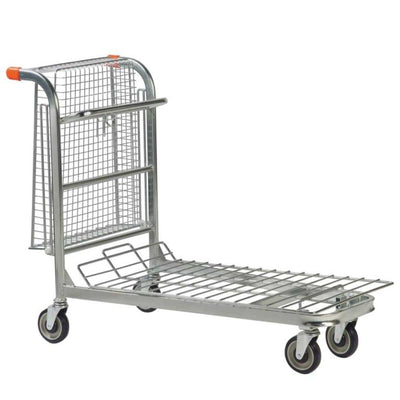 Nestbare voorraadwagen met opvouwbare mand