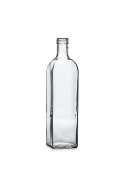 1 Liter Witte Flint Marasca Glazen Olie Fles (Schroefhals)