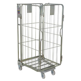 Vierzijdige rolcontainer met stangenvulling