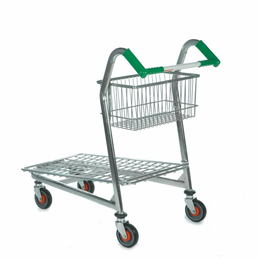 TV Flatbed Trolley met Mand