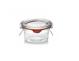 50ml Glazen Weckpot met Deksel, Ring en Klemmen
